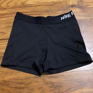 Black Nike pro shorts